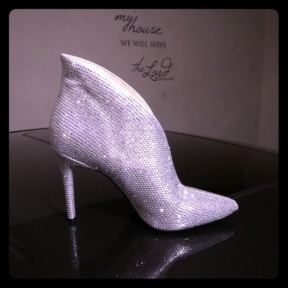 Crystal High Heel Booties